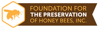 Bee logo with the words "Foundation for the Preservation of Honey Bees, Inc."